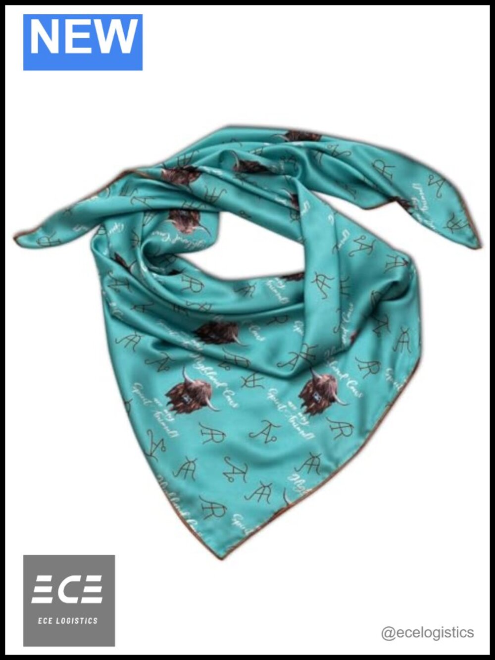 36 Inch Silk Blend Wild Rag Scarf Western Cowboy Bandana Animal Print